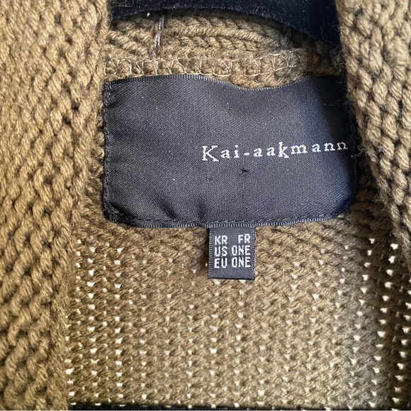 Kai-aakmann Draped Cardigan - Green - Picture 3 of 3